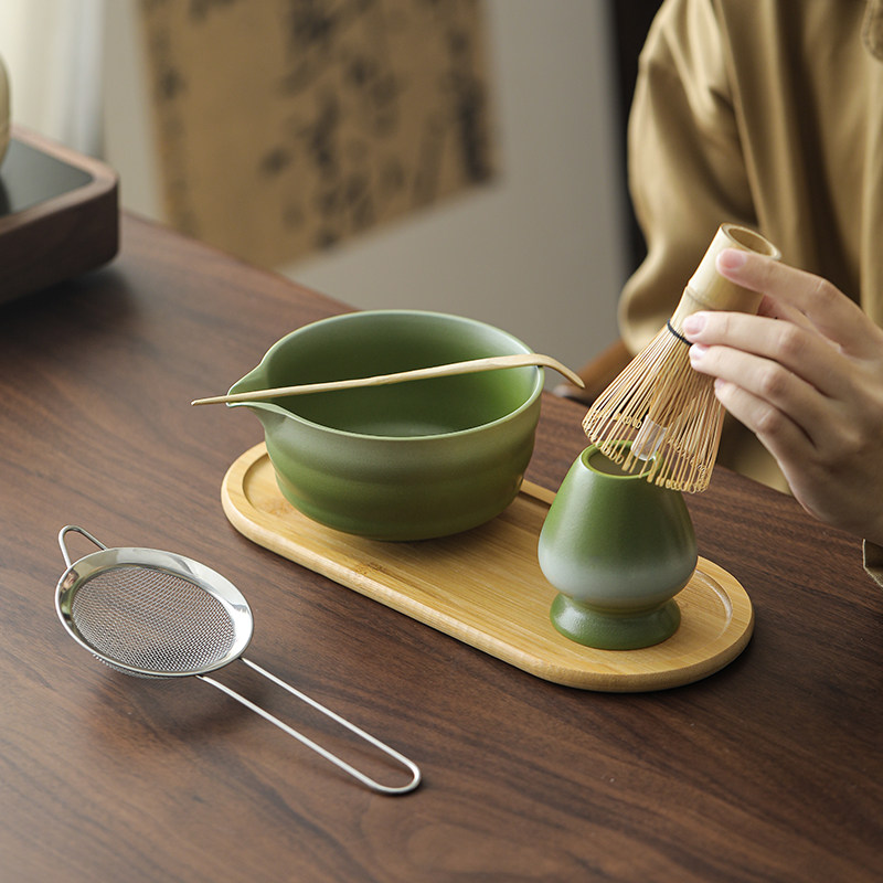 抹茶碗茶筅抹茶刷百本立茶筅立宋代点茶打抹茶器工具套装日式礼盒