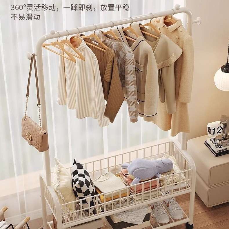 简易衣柜家用室内收纳柜衣橱卧室可移动组装柜衣架宿舍挂衣服柜子