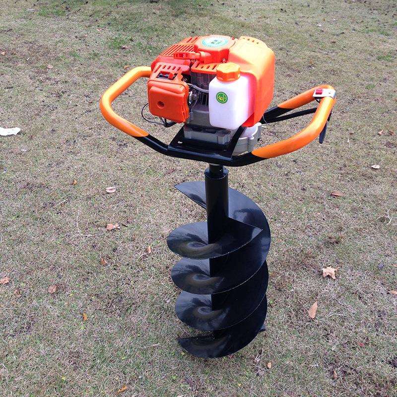 澜墨植树机厂家二冲程汽油大功率挖坑机种植机手提式地钻农用工具