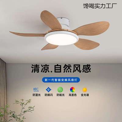 卧室风扇灯带风扇餐厅风扇灯家用一体新款客厅大风力吊扇灯