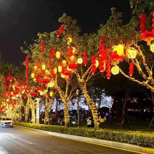 户外仿古灯笼景区装饰广告印字仿古中式大红灯笼挂件灯节日垒德株