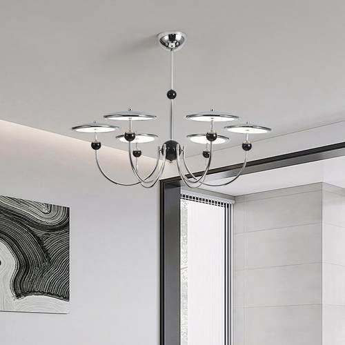 意式客厅吊灯法式现代简约高端大气星轨飞碟设计师护眼轻奢大吊灯