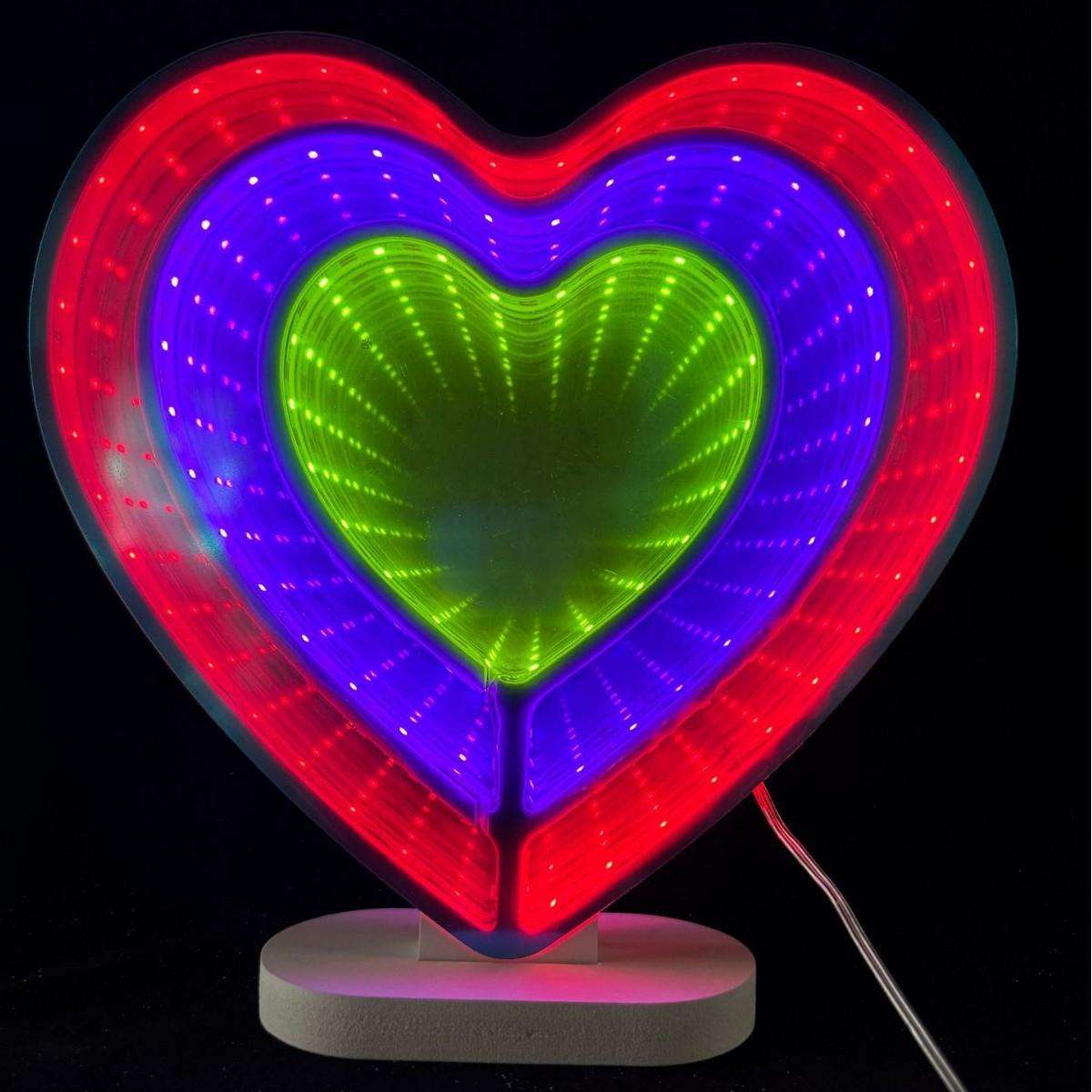 爱心造型创意千层霓虹灯 隧道灯 装饰灯 led灯立式底座跨境热销