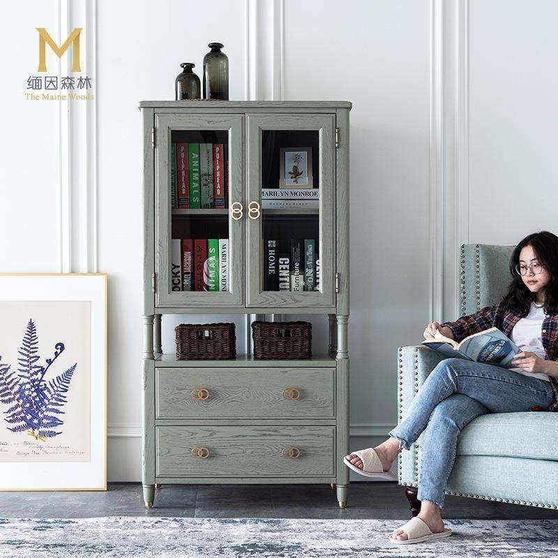 美式乡村实木双门玻璃酒柜现代简约客厅灰色书柜储物柜餐边柜家具,农机/农具/农膜,播种栽苗器/地膜机,淘宝优惠券,粉丝福利购,淘宝优惠卷