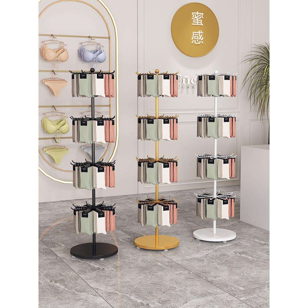 袜子展示架陈列架多层落地中岛旋转架挂袜货架小商品摆摊挂件货架
