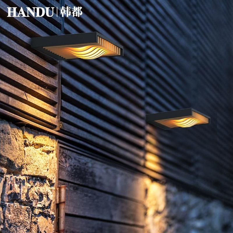 韩都太阳能壁灯户外庭院灯别墅门厅灯阳台楼梯过道防水外墙壁灯