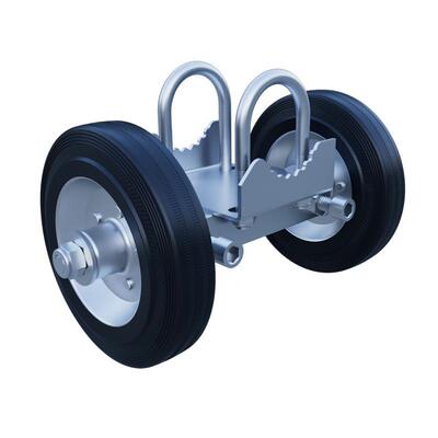 黑色橡胶脚轮静音重型万向轮6寸管道门轮工业轮