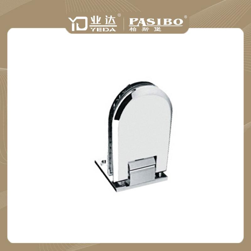 长弧半圆斜边90°单边浴室玻璃门夹淋浴房五金合页配件固定玻璃夹