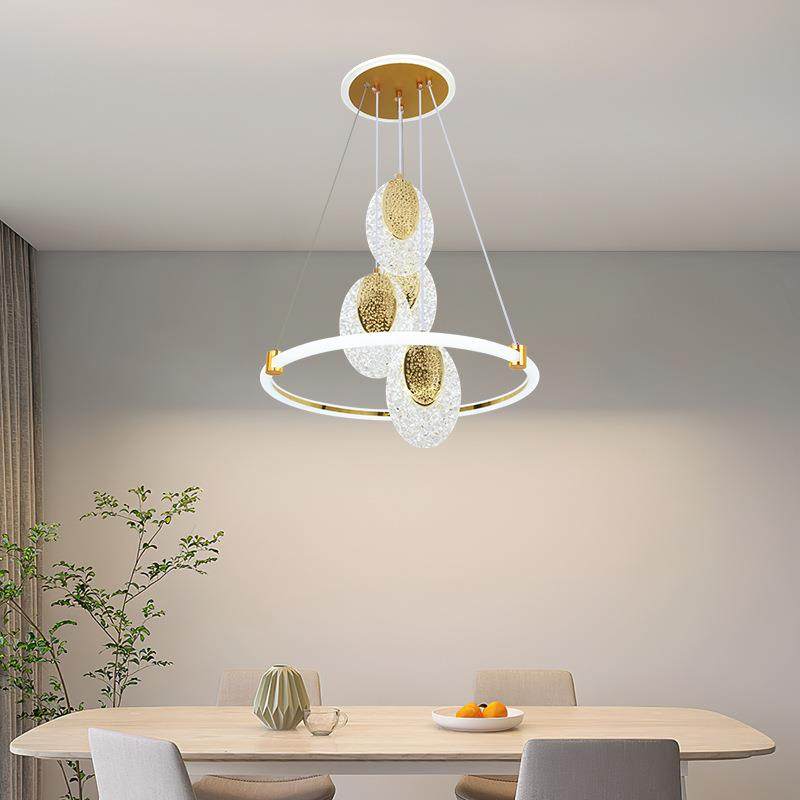 现代简约餐厅灯吊灯圆形个性北欧饭厅吧台蜡烛中山餐吊灯具极简