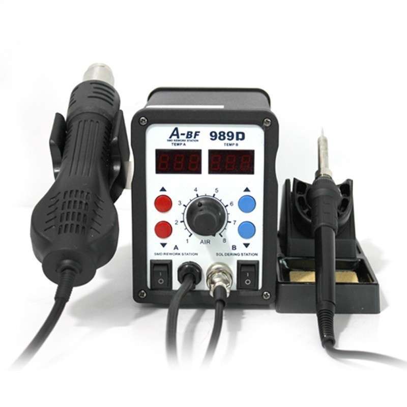 A-BF/不凡ABF-989D智能双数显二合一热风拆焊台无铅电烙铁700W