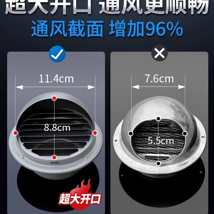 不锈钢风帽排气口风罩油烟机排烟管外罩卫生间外墙出风口通风防雨