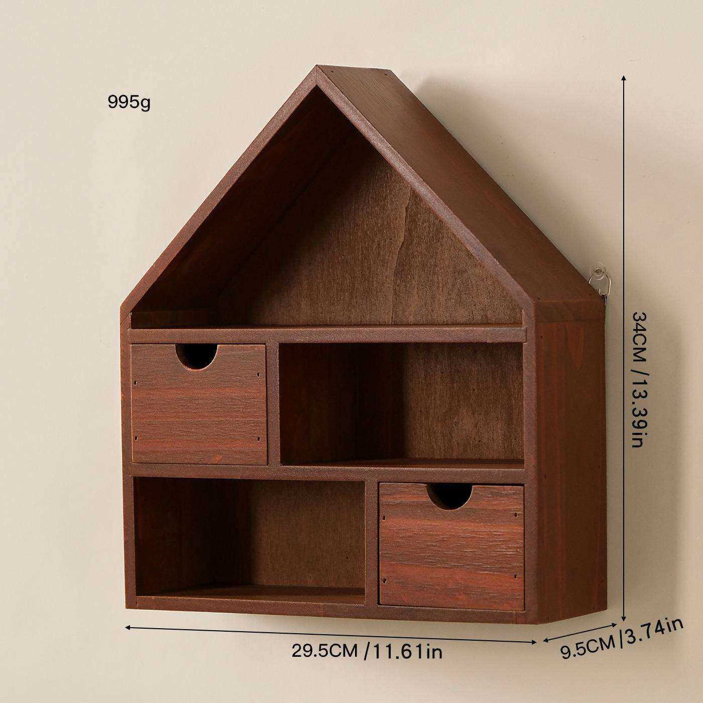 复古木质创意个性门口抽屉收纳置物盒墙面挂钩玄关家居装饰挂墙