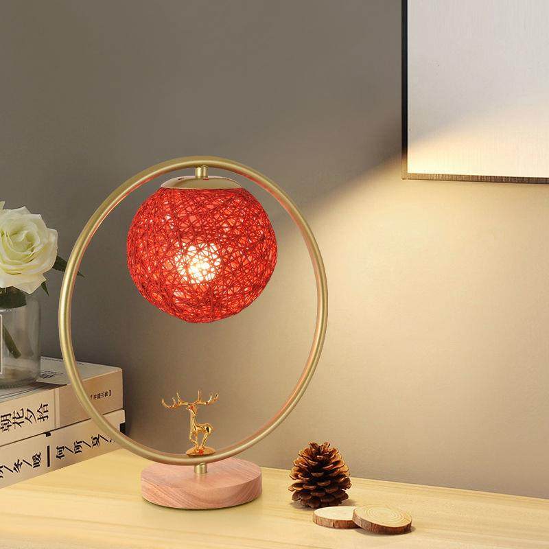 北欧风插电卧室床头柜小夜灯喜庆新婚麻球陪嫁灯装饰LED灯泡台灯,电子元器件市场,集成电路（IC）,淘宝优惠券,粉丝福利购,淘宝优惠卷