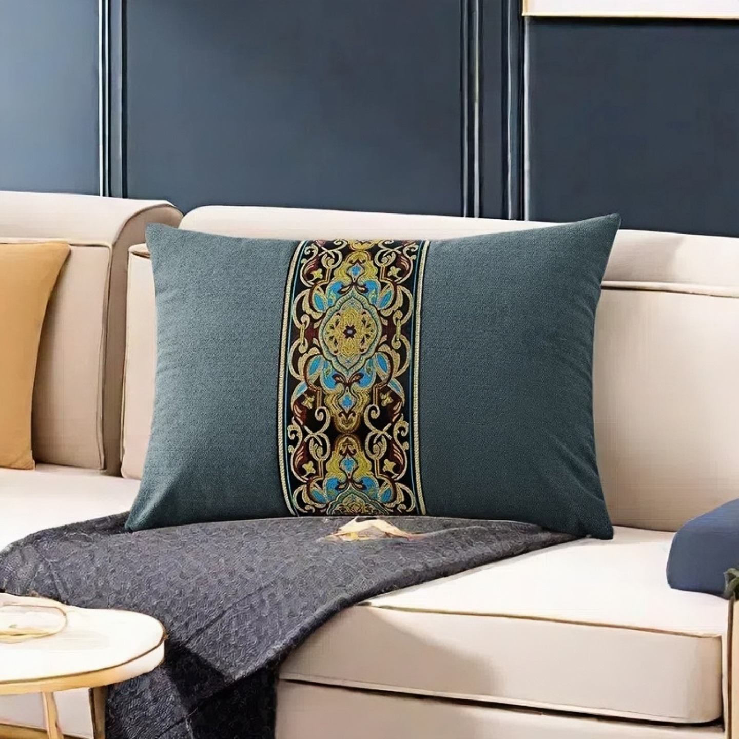 中式实木沙发抱枕套家用客厅加大靠枕含芯茶椅靠垫飘窗腰靠可定制