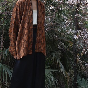 裳裳者华 棕 春夏秋宋制三裥裙飞机袖直领对襟短衫褙子日常汉服