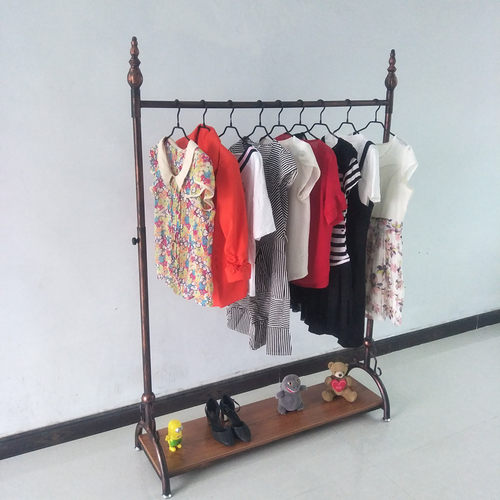 服装店展示架伸缩落地式男女装店货架童装挂衣架可升降中岛陈列架