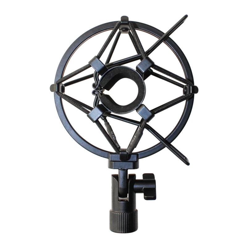 话筒防震架麦克风夹子户外收音采访麦架子挑杆避震减震电容麦专用