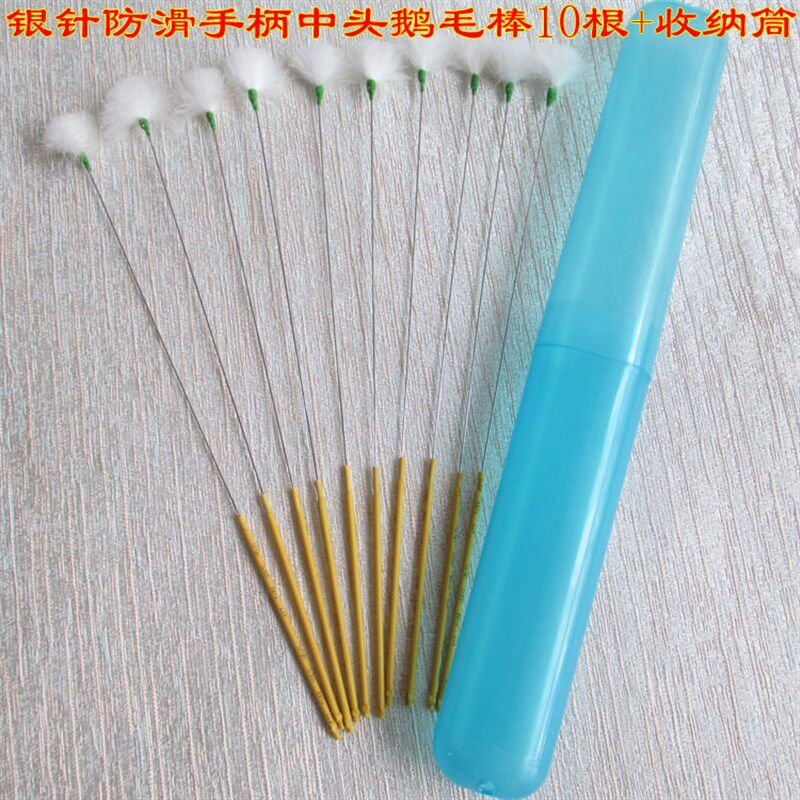 手柄加固银针鹅毛棒大中小头专业采耳工具掏耳朵毛毛技师打耳朵毛