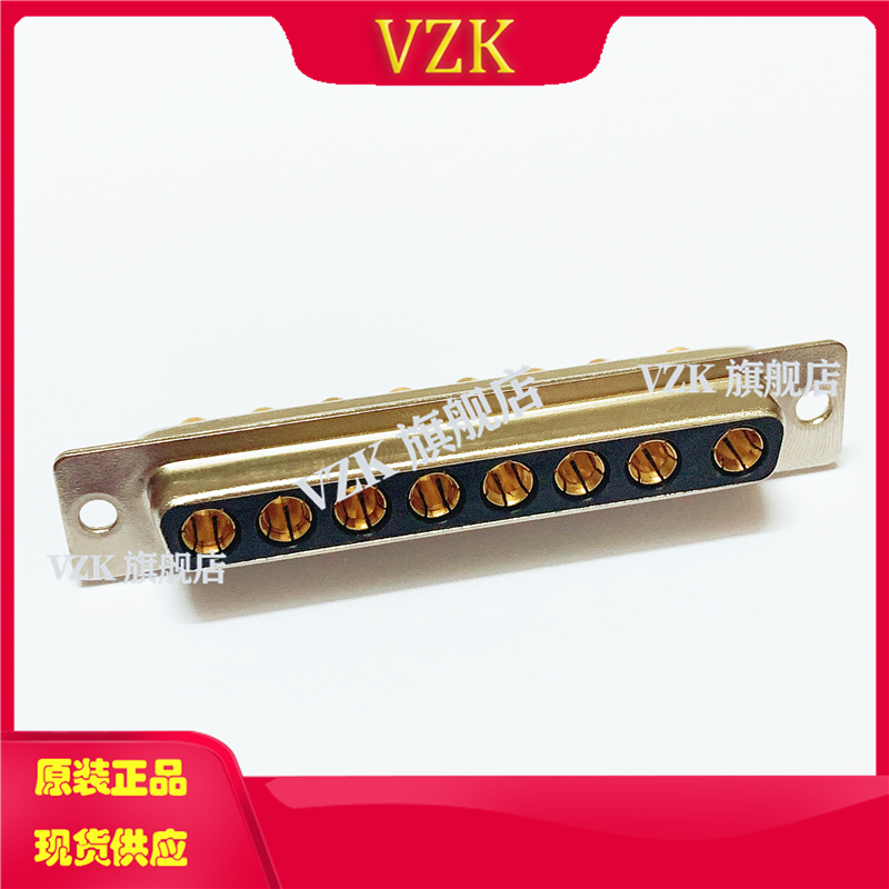 D-SUB直插8W8大电流连接器 180度母座车针8芯大电源D-SUB连接器