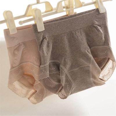 CCRED收腹提臀透气舒适女士内裤高弹微塑身无痕性感蕾丝三角底裤