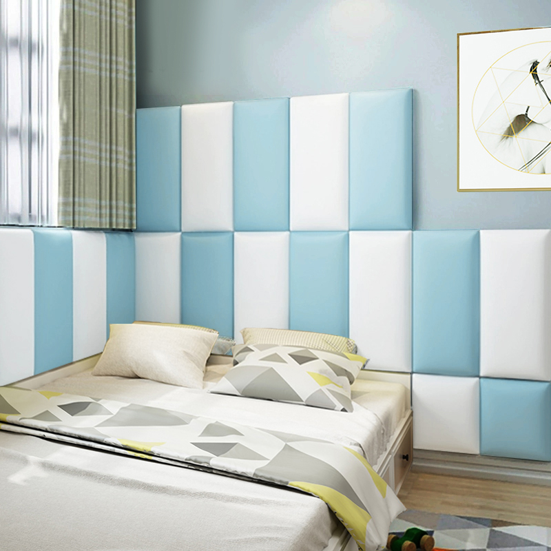 榻榻米软包墙围儿童房自粘床头靠背加厚护墙板防撞地炕装饰墙面贴
