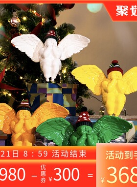 稀奇艺术瞿广慈《彩虹天使虹》收藏款雕塑摆件礼盒装高端艺术礼品