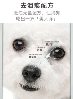 全价通用型博美八哥哈士奇成幼犬狗粮中小型犬白色美毛去泪痕增肥