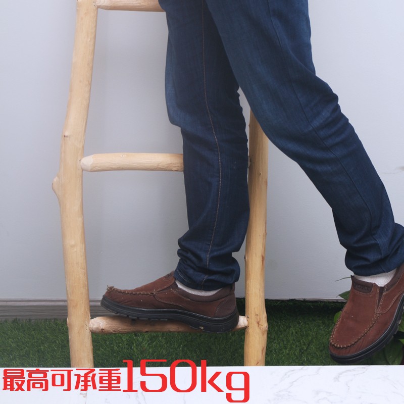 干树枝原木直梯装饰摆件拍摄道具民宿梯子书架家用毛巾挂件衣帽架图片
