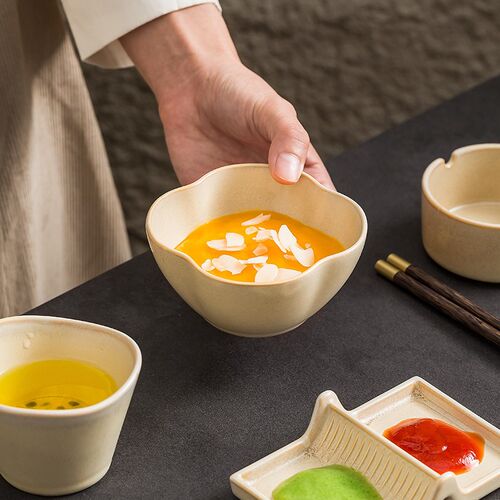 造器复古陶瓷味碟家用调料创意碟酱油醋碟商用火锅蘸料碟个性餐具
