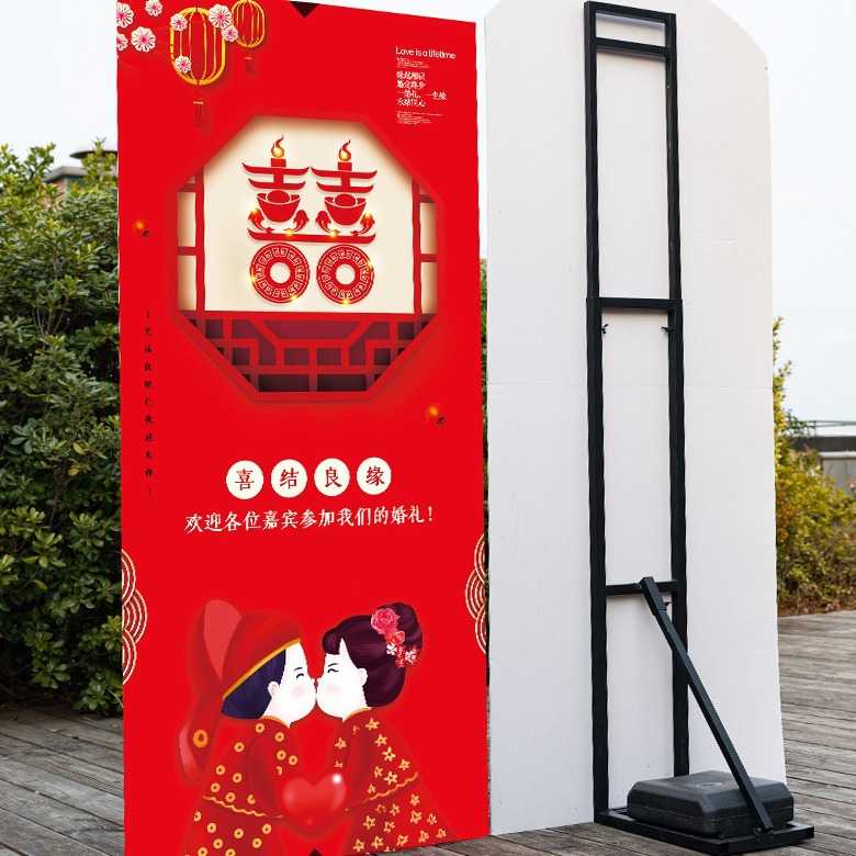 kt板支架人形立牌注水人像展板立架固定支撑架广告背撑展示架招牌图片
