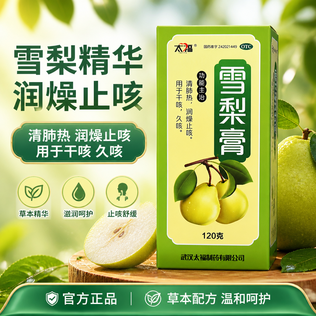 【太福】雪梨膏120g*1瓶/盒干咳久咳止咳清肺热咳嗽