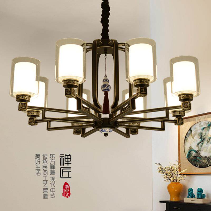 现代新中式吊灯客厅灯具套餐古典大气书房卧室中国风仿古餐厅吊灯