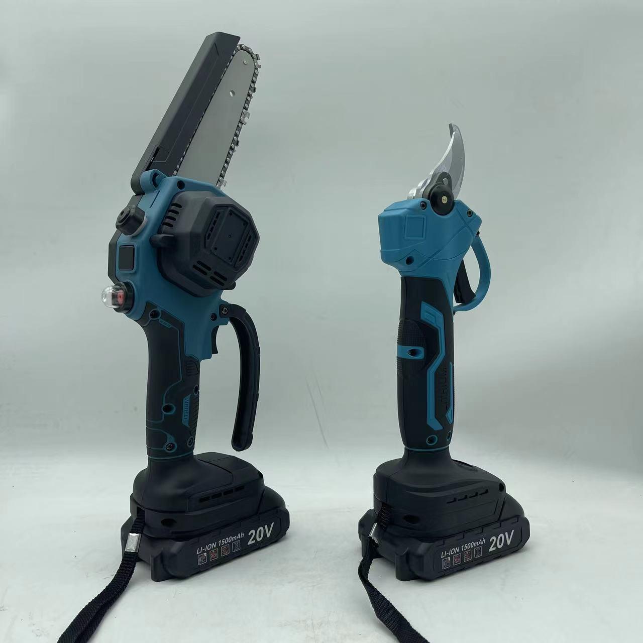 锂电单手锯带油壶两用锂电锯修枝剪电动锯外贸便携无线迷你电锯