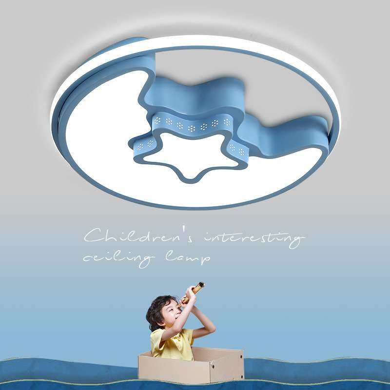 星星月亮儿童灯温馨卡通led吸顶灯具创意男孩女孩卧室灯简约现代