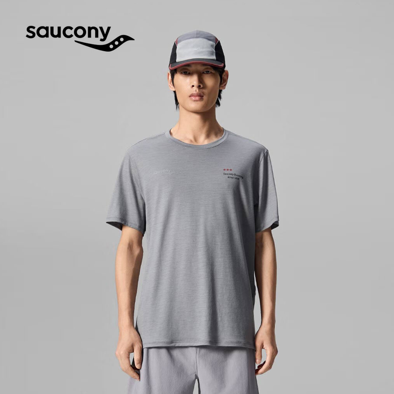 Saucony索康尼男女透气圆领短袖