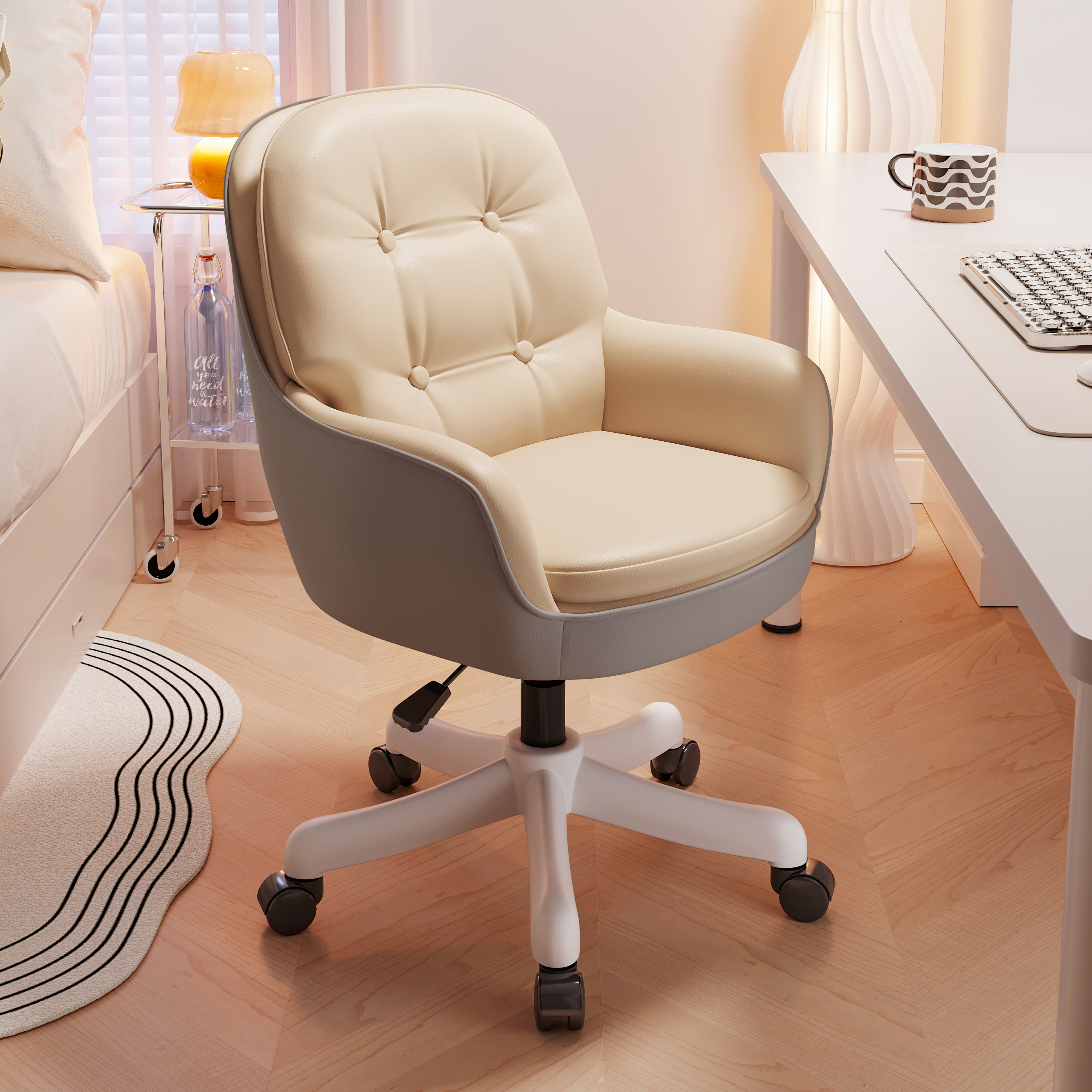 OKDO学习椅久坐护腰办公椅靠背沙发椅卧室直播化妆椅家用电脑椅子,住宅家具,电脑椅,淘宝优惠券,粉丝福利购,淘宝优惠卷