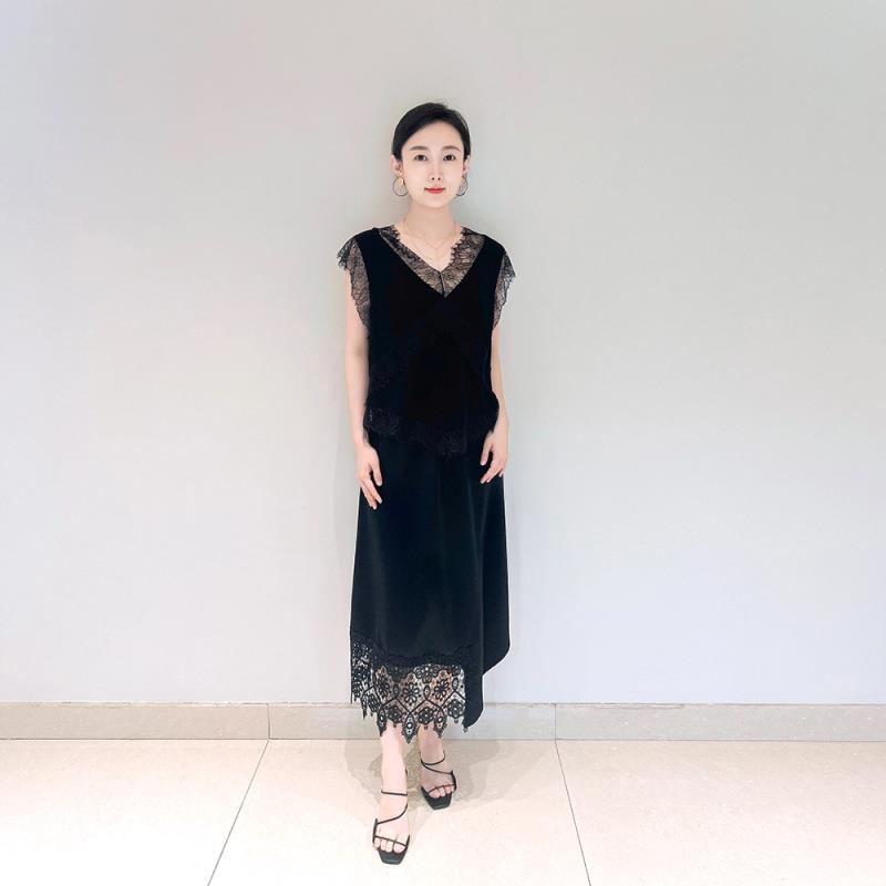 玉兰悠高级时装蕾丝黑色背