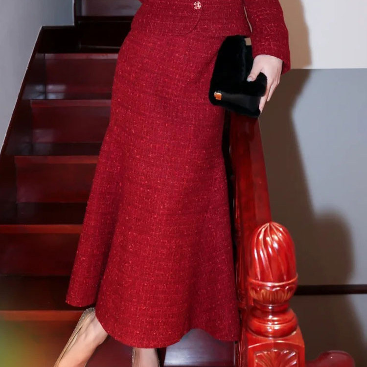 玉兰悠悠优雅气质鱼尾裙