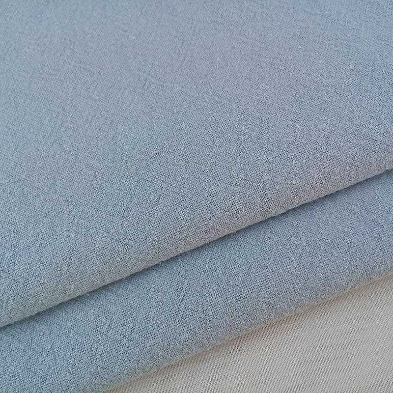 新款直销现货砂洗皱麻文艺衬衫面棉麻面料
