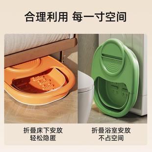 直销可折叠泡脚盆家用便携式 新款 洗脚盆子加高过小腿按摩泡脚桶足