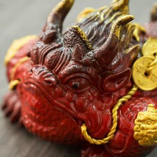 直销大号招财金蟾摆件陶瓷茶宠家居客厅办公室博古架饰品开业 新款