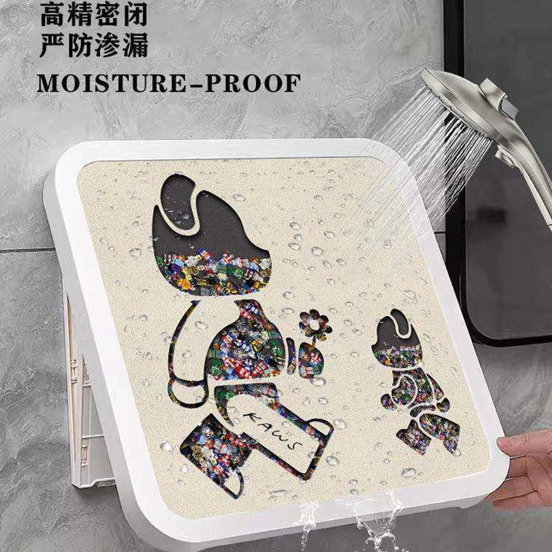 浴室油画壁画收纳箱洗澡防水置物架折叠挂画柜子卫生间衣服神器,鲜花速递/花卉仿真/绿植园艺,割草机/草坪机,淘宝优惠券,粉丝福利购,淘宝优惠卷