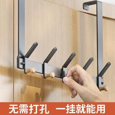免打孔无痕门上挂钩挂架6cm厚门 加长款入户门后衣服衣帽收纳神器