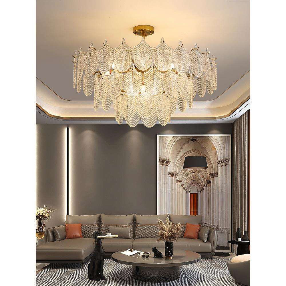法式鼻涕灯2024新款轻奢灯具现代简约高级感大气奶油风客厅吊灯
