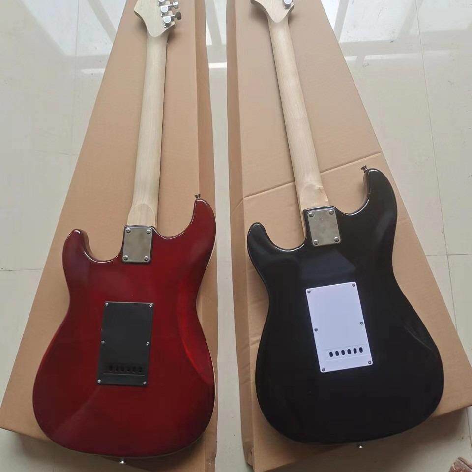 跨境电吉他24品单单双学生练习琴成人初学者摇滚乐器电子吉他