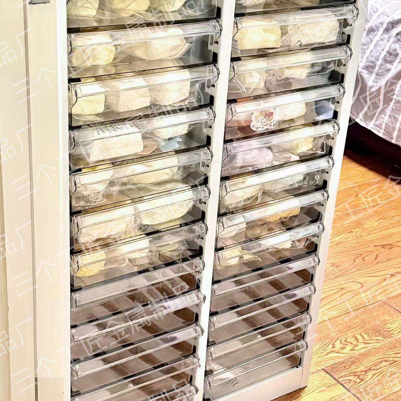 捏捏乐收纳整理神器谷子展示柜美甲甲油胶平底抽屉式A4文件收纳柜