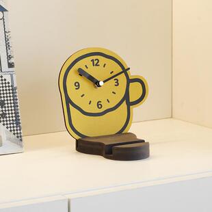 wozoom屋准玄关钟表摆放式时钟摆件家居客厅桌面创意支架装饰品