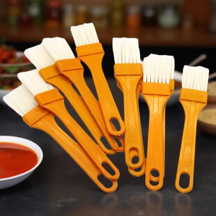 塑料清洁毛刷长柄扫灰油漆刷烧烤刷黄薄柄毛刷子画笔软毛家用工业