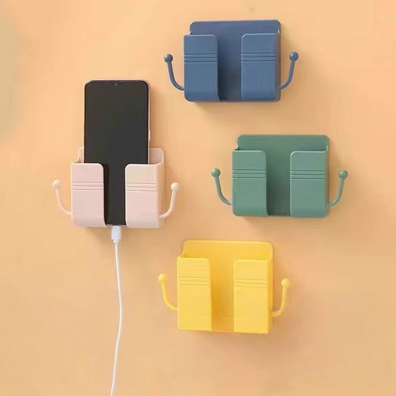 免打孔壁挂强粘不掉手机收纳盒