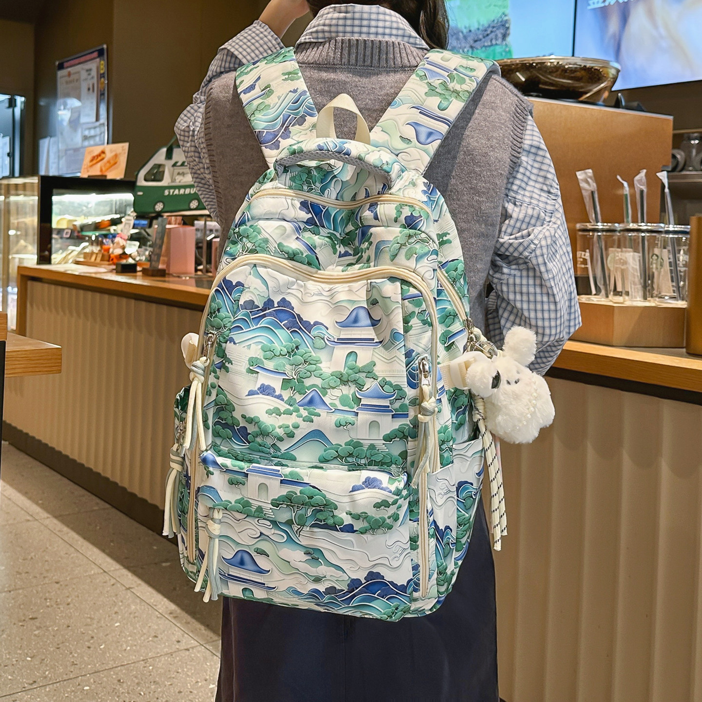 2026新款国风女学生双肩书包